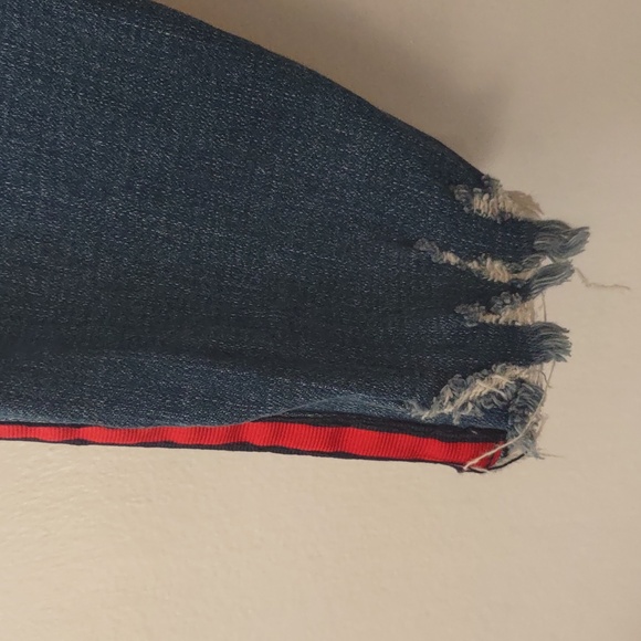 Ambercrombie & Fitch Blue Jeans with Red Stripe Simon High-rise And Ankle 29 8 - Picture 5 of 11